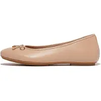 FitFlop Dames Leren Ballerina's Delicato beige (38), Leer, Plat, Geen, Klassiek HX8-B41