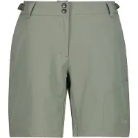 CMP - Women's Free Bike Bermuda w/ Inner Mesh Underwear - Fietsbroek 36, olijfgroen