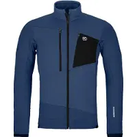 Ortovox - Fleece Grid Jacket M Blue Nunatak voor Heren van Wol - Maat L - Marine blauw