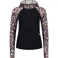 Mons Royale - Women's Bella Merino Long Sleeve Hood - Merino-ondergoed XL, zwart