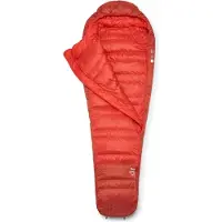 Rab - Alpine -6C / 20F - Donzen slaapzak Regular - Body Size: 185 cm, dark horizon /rood