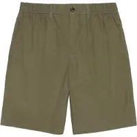 Knowledge cotton apparel Korte broek Men Fig Loose Poplin Elastic Waist String Burned Olive-L