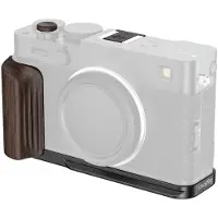 SmallRig 6237 L-Shaped Mount Plate with Wooden Handle for FUJIFILM X-E5, Ebony / Black