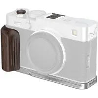 SmallRig 6236 L-Shaped Mount Plate with Wooden Handle for FUJIFILM X-E5, Ebony / Silver