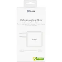 Connectech notebook lader 45W compatibel met Apple MacBook (Air/Pro) Retina 12 en 13 inch - USB-C