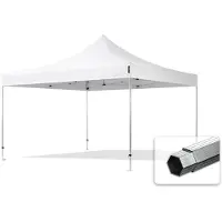 TOOLPORT 4x4 m Easy up partytent PVC, PROFESSIONAL alu 40mm, wit