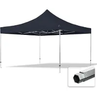 TOOLPORT 4x4 m Easy up partytent PVC, PROFESSIONAL alu 40mm, zwart