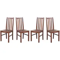 LeafDesign ESSZIMMERSTUHL - Set van 4 stoelen, model Bos, 10 D, notenhout, notenhout