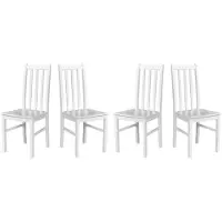 LeafDesign ESSZIMMERSTUHL - Set van 4 stoelen, model Bos, 10 D, wit