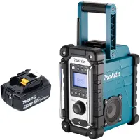 Makita DMR 116 T1 accu bouwradio 14,4 - 18 V AM FM AUX + 1x accu 5,0 Ah - zonder oplader