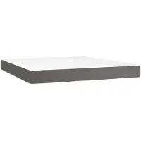 vidaXL Pocketveringmatras medium 160x200x20 cm kunstleer grijs