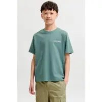 Jack & Jones JUNIOR T-shirt met backprint groen Jongens Katoen Ronde hals - maat 128