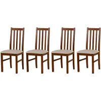 LeafDesign ESSZIMMERSTUHL - Set van 4 stoelen, model Bos, kleur: notenbruin, type: Aston 2