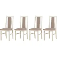 LeafDesign ESSZIMMERSTUHL - Set van 4 stoelen, model Bos, kleur 14, materiaal kasjmier, kleur opium, afmetingen 20