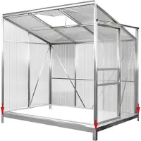 Deuba Gegalvaniseerde stalen fundering 190x122x12cm - voor aangebouwde serre