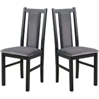 LeafDesign ESSZIMMERSTUHL - Set van 2 stoelen, model Bos 14, kleur zwart, merk Kronos, afmetingen 22