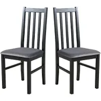 LeafDesign ESSZIMMERSTUHL - Set van 2 stoelen, model Bos 10, kleur zwart, merk Kronos, afmetingen 22