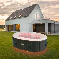 Arebos Bubbelbad Voor 2 personen - Hottub - met Accessoires - met LED - 190x120cm