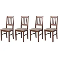 LeafDesign ESSZIMMERSTUHL - Set van 4 stoelen, model Bos, kleur notenbruin, Berlin, nieuw, artikelnummer 3
