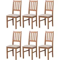 LeafDesign ESSZIMMERSTUHL - Set van 4 stoelen, model Bos, kleur lichtnotenhout, materiaal Soro, artikelnummer 23