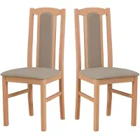 LeafDesign ESSZIMMERSTUHL - Set van 2 stoelen, model Bos 7, beukenfineer, kleur soro, afmetingen 23
