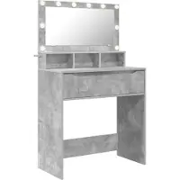 vidaXL Slaapkamer dressoir, betonlook, grijs, 80 x 39,6 x 135 cm
