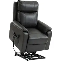 HOMCOM relaxstoel - met dubbele motor - veren kussen - zwart