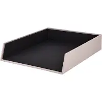 Rossler SOHO A4 Brievenbak | A4 Documentenbak | Bureau-organizer | Stapelbare opbergvakken | Bureau-accessoires | 32 x 26 x 6 cm | 1 stuk | Kleur: Roze | Poeder