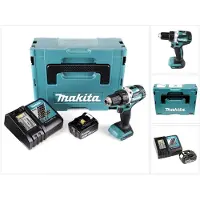 Makita Boormachine + slagboor, DDF 484 RF1J Accuboormachine borstelloos 18V 54Nm + 1x accu 3,0Ah + lader in Makpac (Oplaadbare batterij)