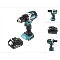 Makita Boormachine + slagboor, DDF 484 G1 Accuboormachine Borstelloos 18 V 54 Nm + 1x oplaadbare accu 6,0 Ah - zonder oplader (Oplaadbare batterij)