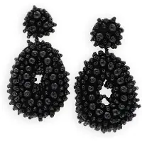 Notre-V Dames Sieraden Earring Beads - Zwart - Maat ONESIZE
