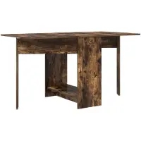 vidaXL Eettafel 138 x 70 x 73,5 cm Bewerkt hout Gerookt eiken