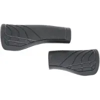 Herrmans line dd36 - ergonomisch verstelbaar fiets handvat zwart/grijs 124/90mm