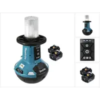 Makita DML 810 F oplaadbare LED schijnwerper 18 / 36 V ( 2 x 18 V ) 5500 lm IP54 + 2x oplaadbare accu 3.0 Ah - zonder lader