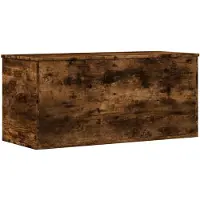 vidaXL Opbergbox 100x42x46 cm bewerkt hout gerookt eikenkleurig