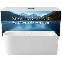 Calmwaters Seamless Comfort - Badkuip - 180 x 80 cm - Links - Set Schort