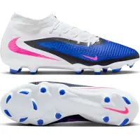Nike Phantom 6 High Academy Gras / Kunstgras Voetbalschoenen (MG) Blauw Wit Felroze