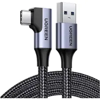 UGREEN - US385 - USB-A / USB-C 90º 5Gb/s 3A 1m haakse kabel - zwart