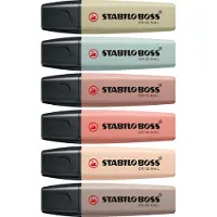 Stabilo BOSS ORIGINAL NatureCOLORS - Markeerstiften - Set van 6