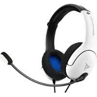 PDP Gaming LVL40 Wired Stereo Headset - White (PS5/PS4)