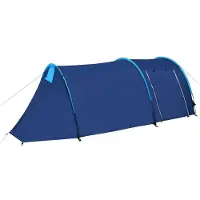 vidaXL Tent 4-persoons marineblauw en lichtblauw