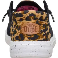 HEY DUDE HEYDUDE Wendy Wildcat Katoenen Dames Zwarte/Leeuwin Mokassins Schoenen