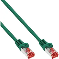 InLine Patchkabel, S/FTP (PiMf), Cat.6, 250 MHz, PVC, koper, groen, 40m