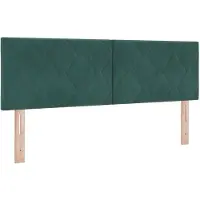 vidaXL Hoofdbord Donkergroen 160 cm Fluweel