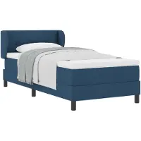 vidaXL Boxspring bed met hoofdeinde Blauw 80 x 200 cm Stof