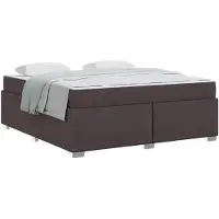 vidaXL Bedframe met matras Donkerbruin 180 x 200 cm Stof