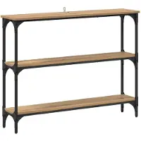 vidaXL Wandtafel Artisan Eiken 100 x 22,5 x 75 cm Bewerkt hout