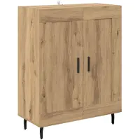 vidaXL Highboard 2 st Artisan Eiken 69,5 x 34 x 180 cm Bewerkt hout