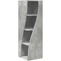 vidaXL Hoekkast 32x32x102cm Bewerkt hout Beton Grijs