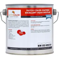 Dutch Color DCC Excellent Aqua Houtlak Zijdeglans RAL 7021 | Zwartgrijs 20L